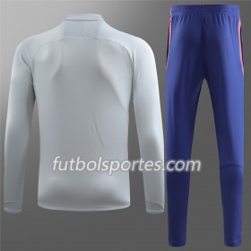 Atlético Madrid Sudadera de Entrenamiento Trajes Gris Blanco 2018/2019